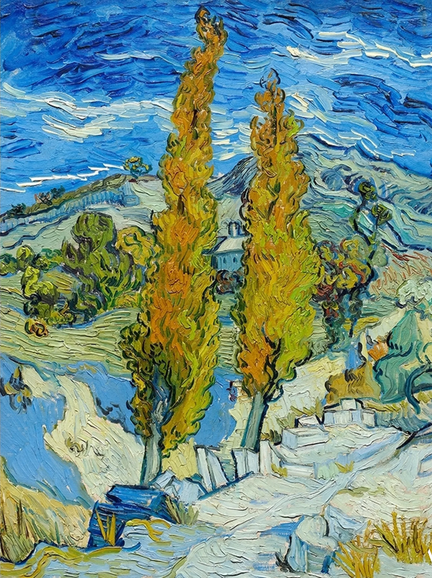 🌳 Poplerne i Saint-Rémy – Vincent van Gogh (1889)