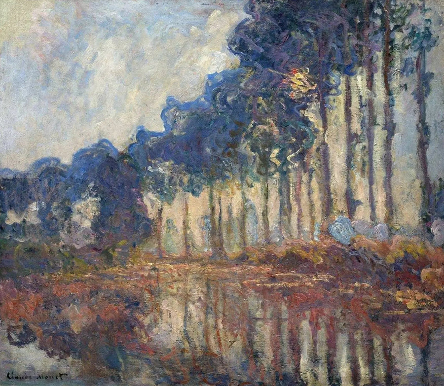 Poppeltrærne, høst - Claude Monet