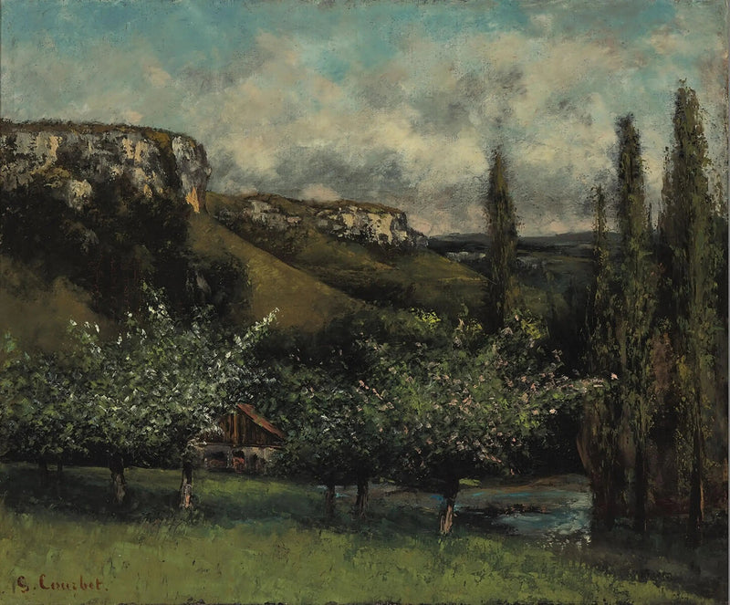 Fars Courbets epletrær i Ornans - Gustave Courbet