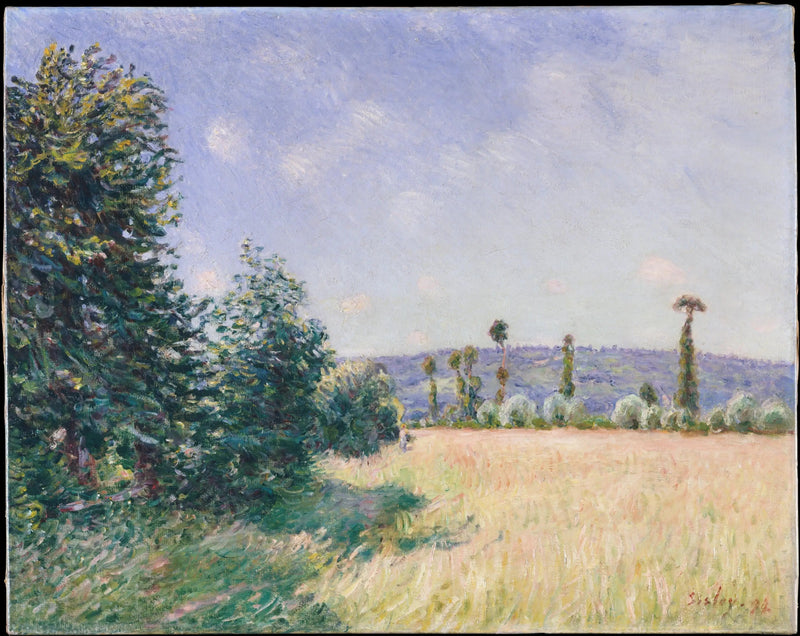 Præriene i Sahurs i morgenlyset - Alfred Sisley