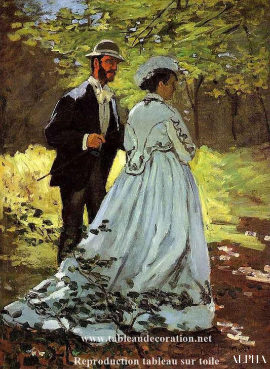 Les Promeneurs - Tableau Monet - Reproductions de tableaux et peintures haut de gamme