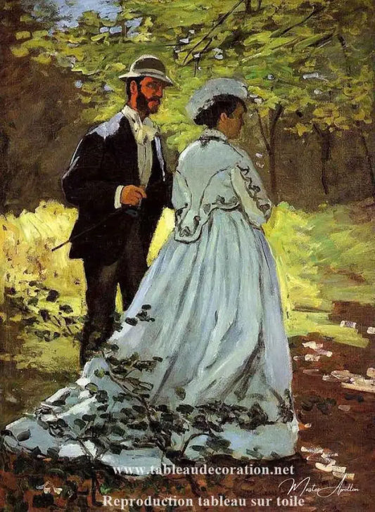 Les Promeneurs - Tableau Monet - Reproductions de tableaux et peintures haut de gamme