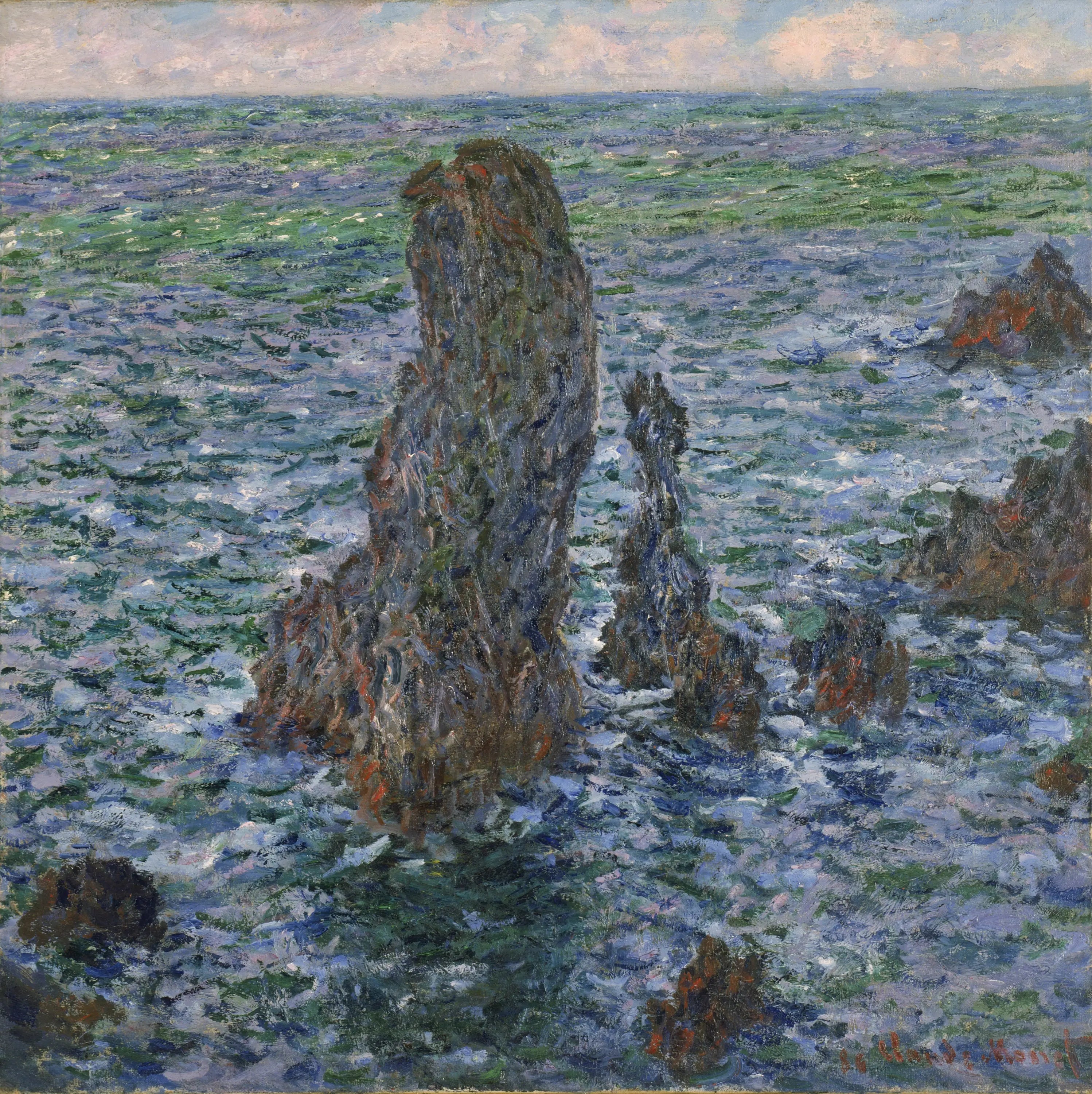 Les pyramides de Port Coton - Claude Monet image 1 reproduction de peinture à l’huile