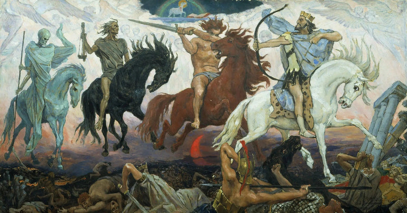 De fire rytterne av apokalypsen - Viktor Vasnetsov

Source:
Les Quatre Cavaliers de l'Apocalypse - Viktor Vasnetsov