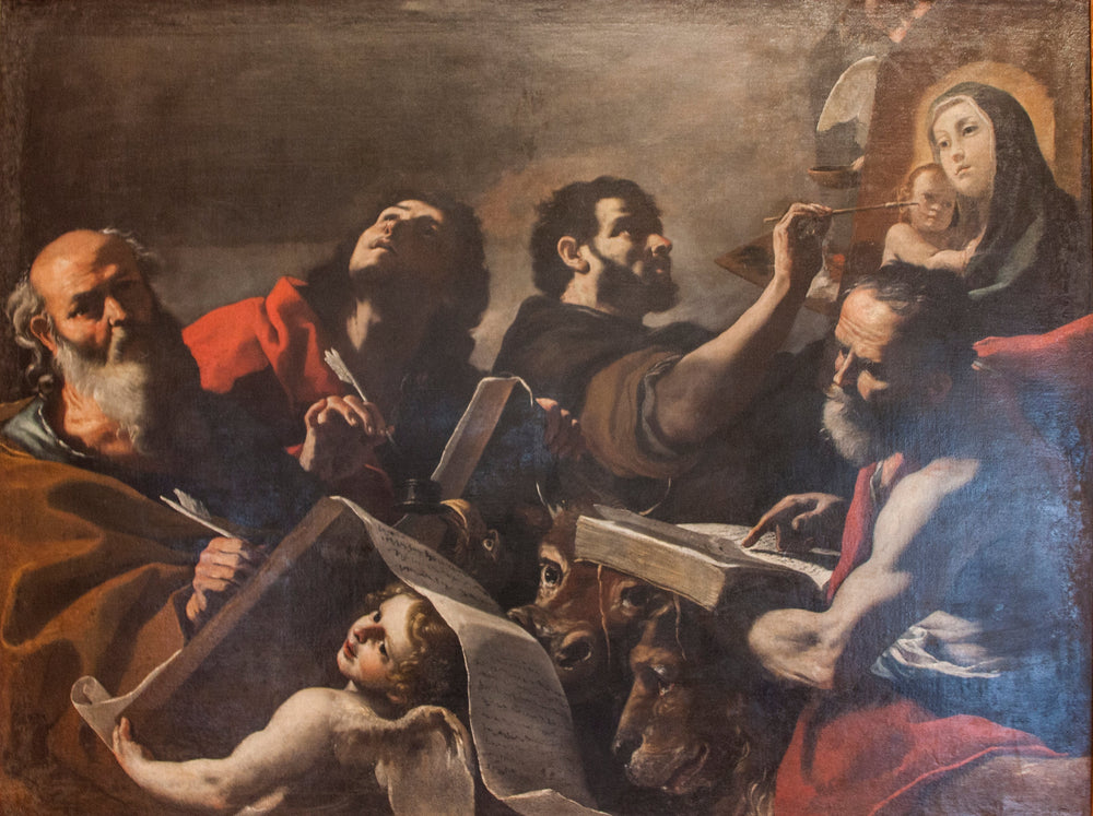 Les quatre évangélistes - Mattia Preti image 1 copie peinte à la main à l’huile