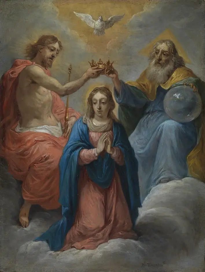 De femten hemmelighetene i rosenkransen: Jomfru Marias krone som Himmeldronning - David Teniers den Yngre

Source:
Les quinze secrets du rosaire : le couronnement de la Vierge Marie comme Reine du Ciel - David Teniers le Jeune