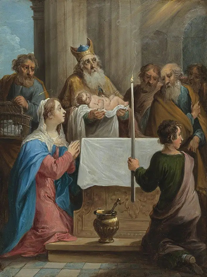 De femten hemmelighetene for rosenkransen: Siméon og Jesusbarnet i tempelet - David Teniers den Yngre

Source:
Les quinze secrets du rosaire : Siméon et l'enfant Jésus au temple - David Teniers le Jeune