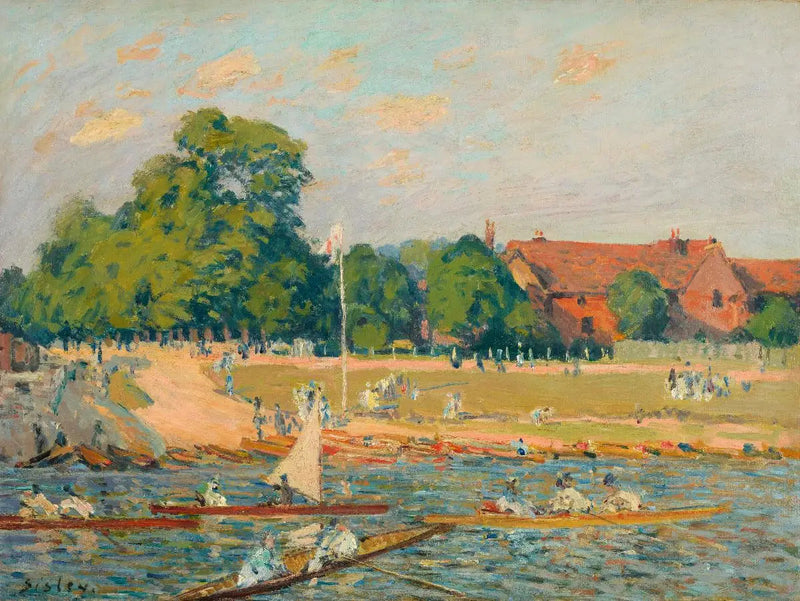 Regattaene i Hampton Court - Alfred Sisley