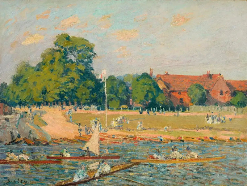 Regattaene i Hampton Court - Alfred Sisley