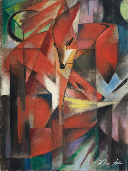 Les Renards - Franz Marc - Reproductions de tableaux et peintures haut de gamme