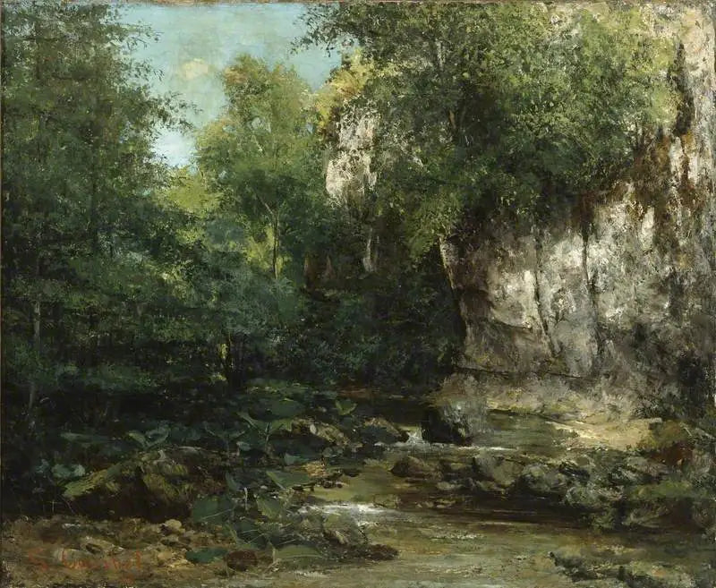 Elvene ved en bekk - Gustave Courbet
