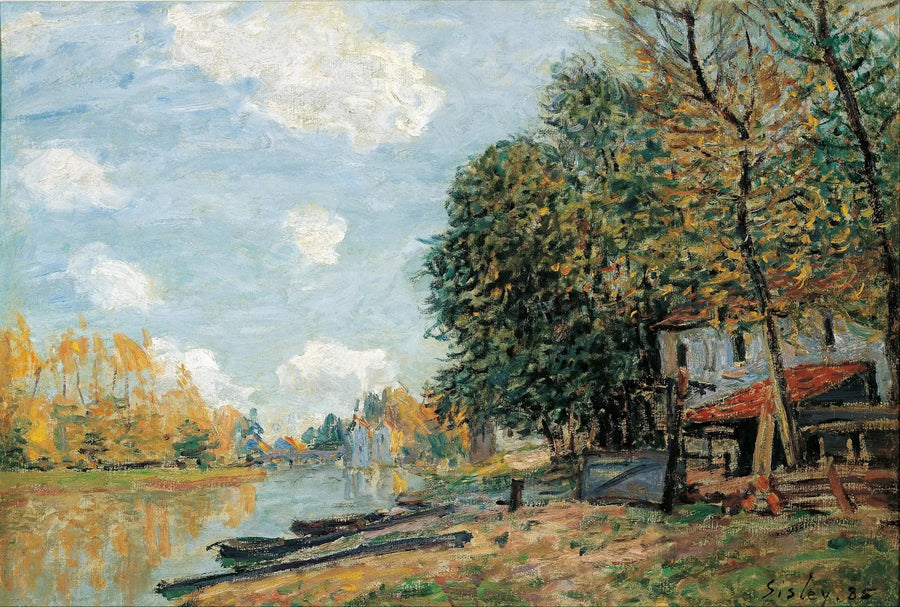 Elvene i Loing ved Moret - Alfred Sisley