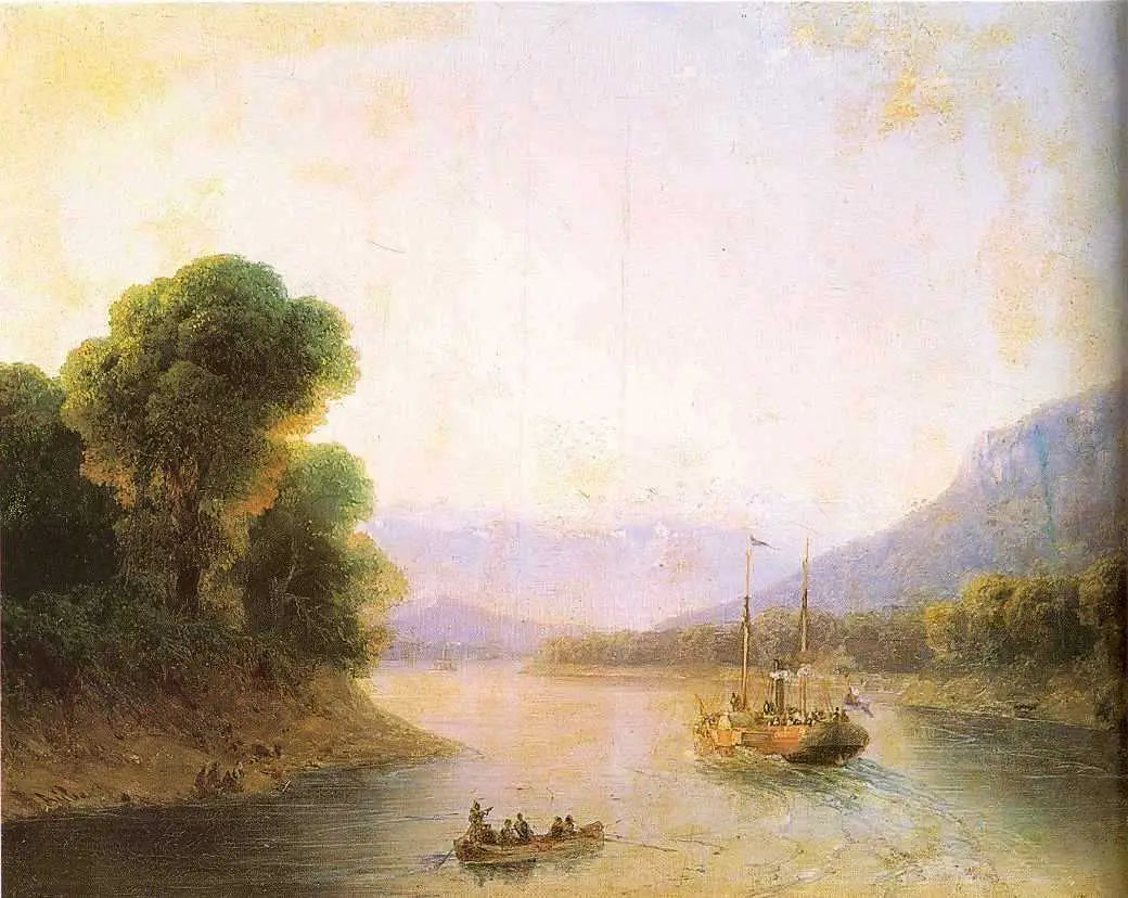 Les rivières fluviales en Géorgie - Ivan Aïvazovski - Alpha Reproduction