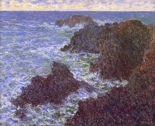 Rokkene på Belle-Île, den ville kysten - Claude Monet