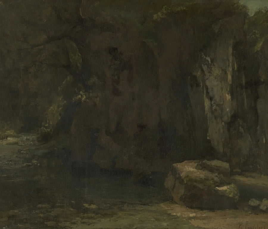 Klippene ved Loue - Gustave Courbet