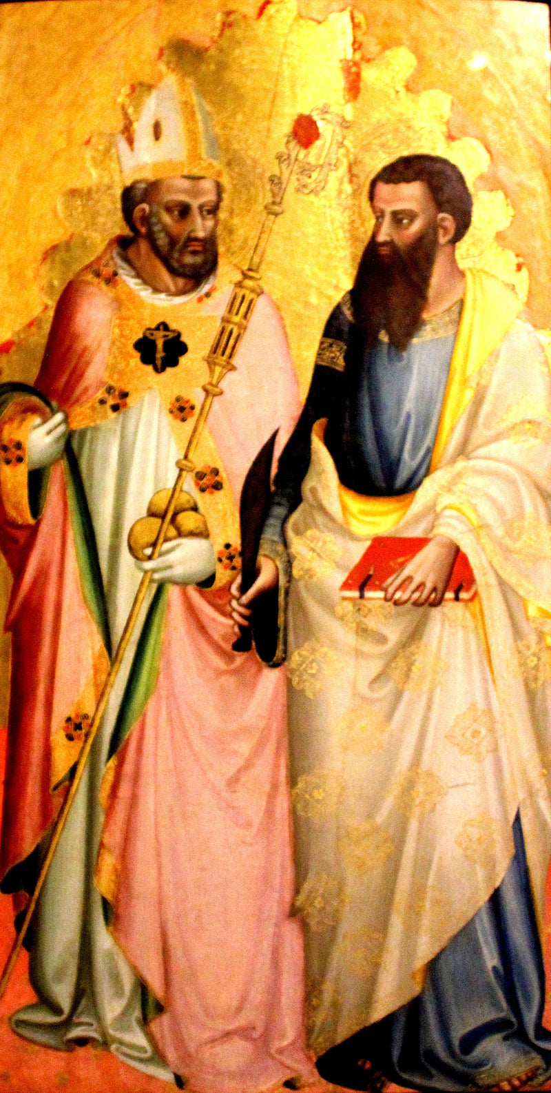De hellige Nikolaus og Barthélemy - Bicci di Lorenzo