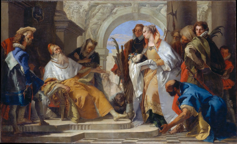 De hellige beskyttere av familien Crotta - Giovanni Battista Tiepolo