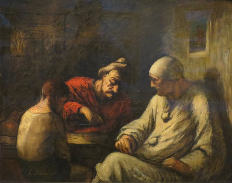 Saltimbankene i hvile - Honoré Daumier