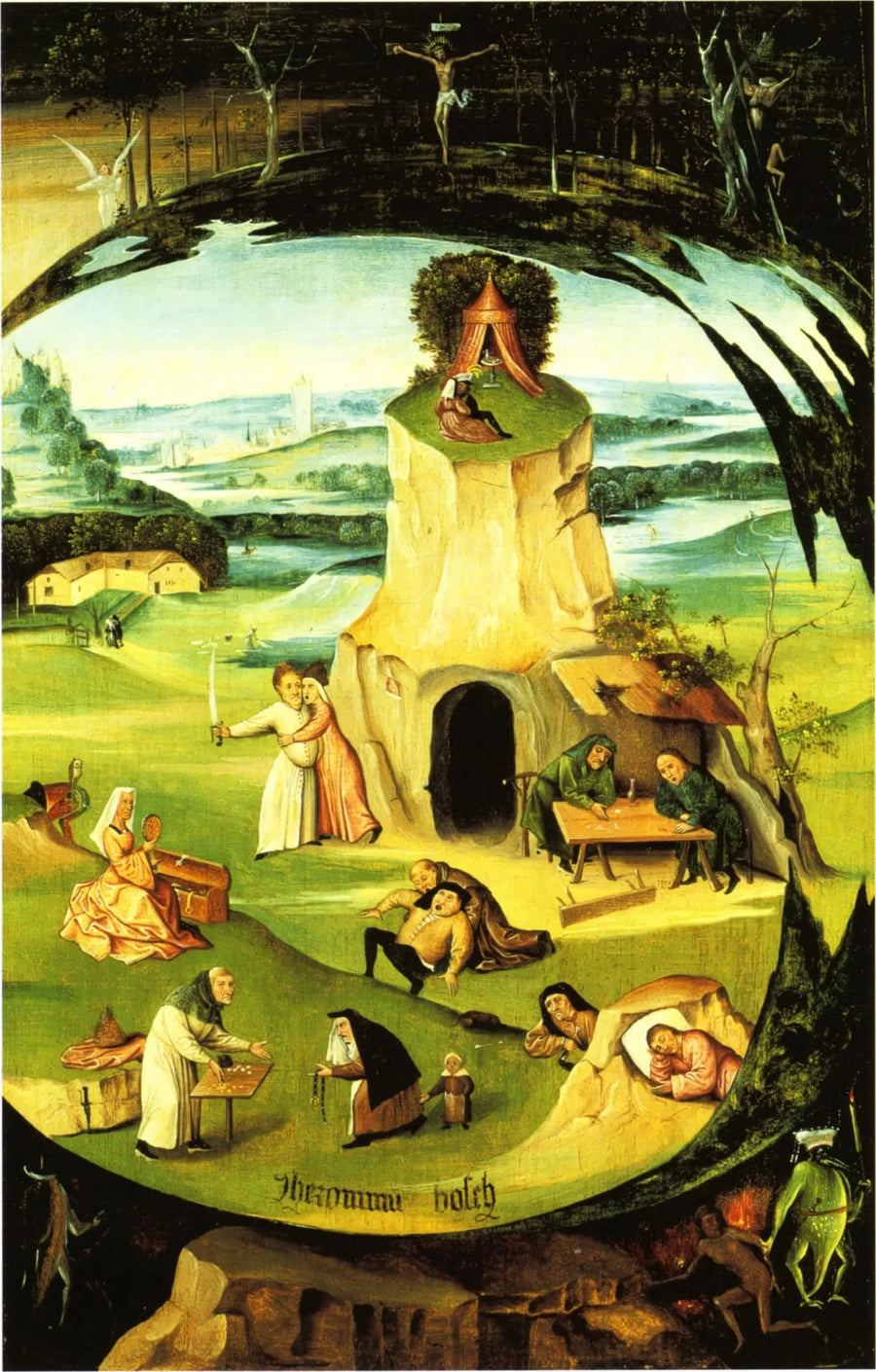 De syv dødssyndene i en globus. - Hieronymus Bosch