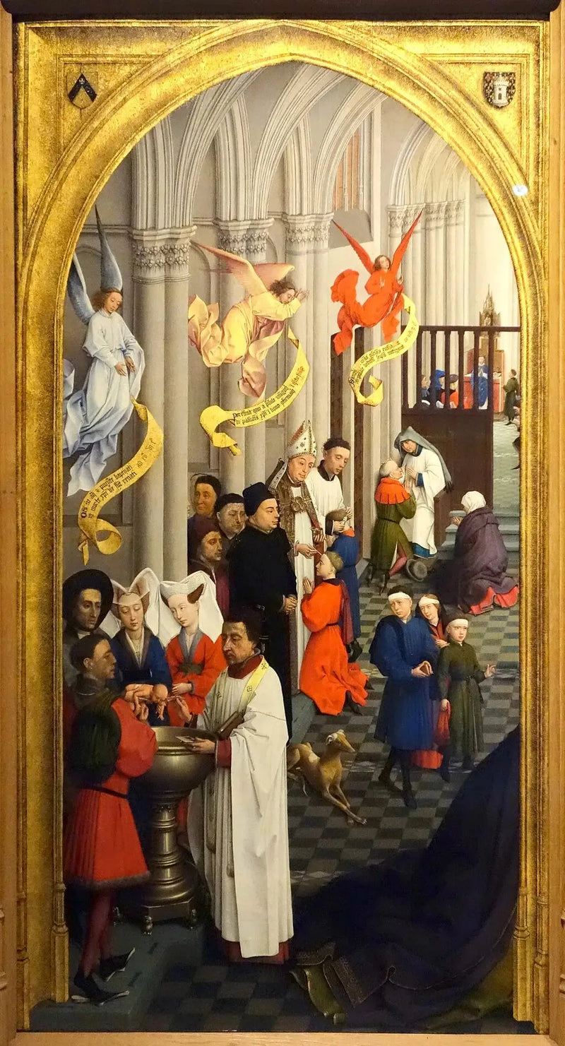 De syv sakramentene (venstre panel) - Rogier van der Weyden