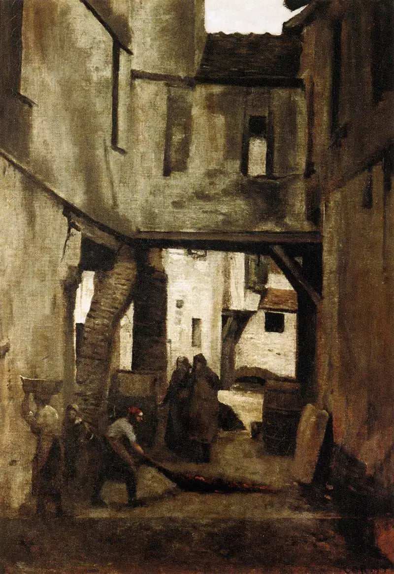 Les Tanneries de Mantes - Jean-Baptiste Camille Corot - Alpha Reproduction