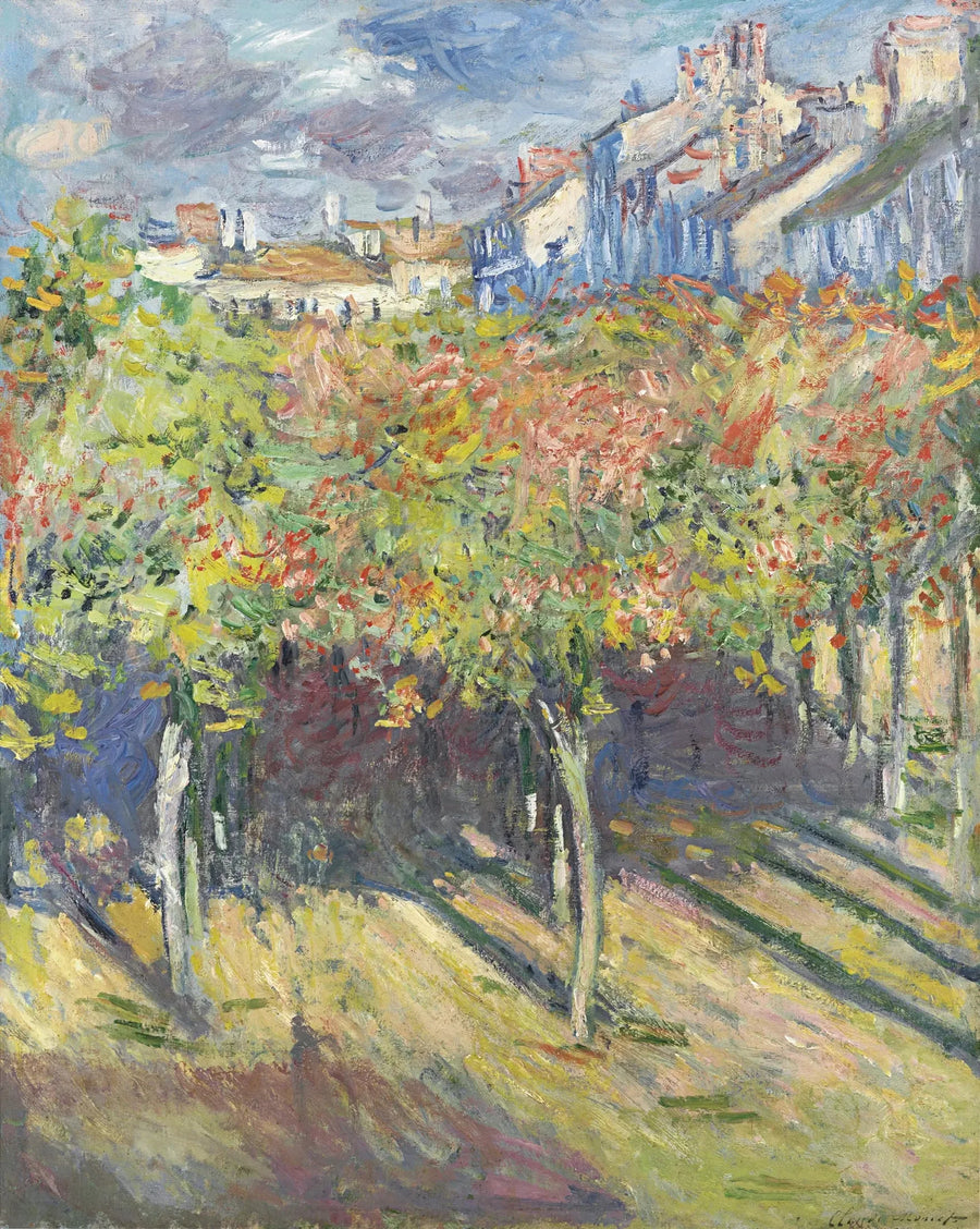 Lindetrærne i Poissy - Claude Monet
