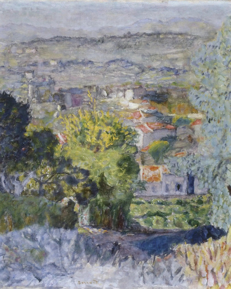 Takene gjennom mimosene, landskap fra Cannet - Pierre Bonnard