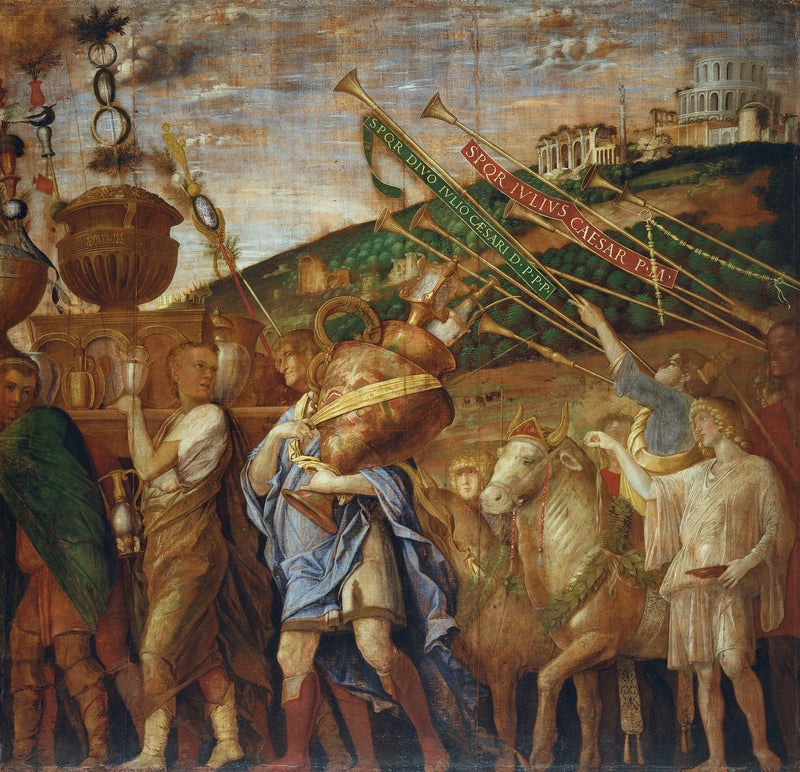 Cæsars triumfer: 4. Vasebærerne - Andrea Mantegna