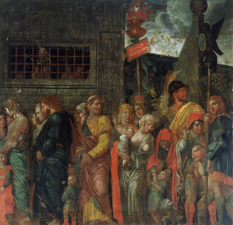 Cæsars Triumfer: 7. Fangene - Andrea Mantegna