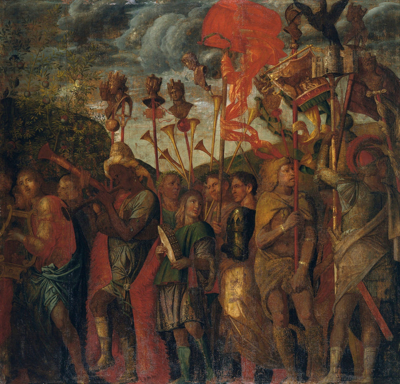 Cæsars triumfer: 8. Musikerne - Andrea Mantegna