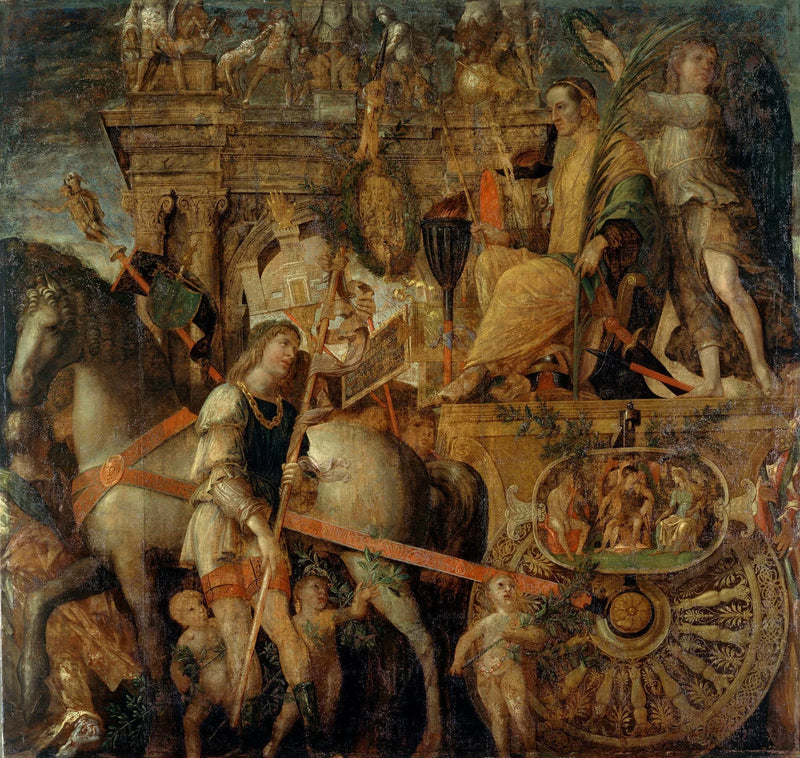Cæsars triumfer: 9. Cæsar på sin vogn - Andrea Mantegna