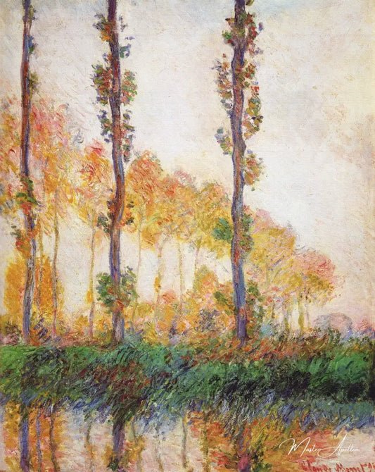 Les Trois arbres, automne - Claude Monet - Reproductions de tableaux et peintures haut de gamme