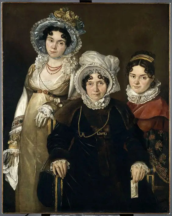 De Tre Damene fra Ghent - Jacques-Louis David