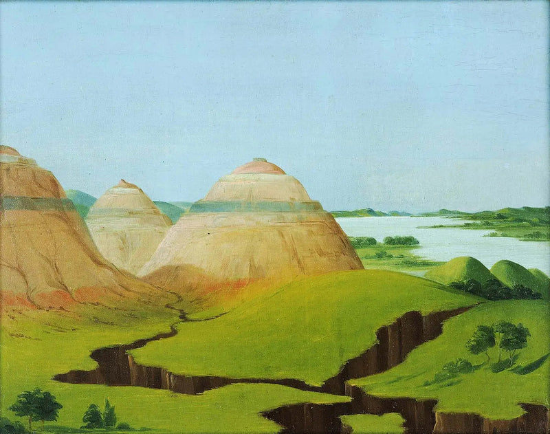 De tre kuplene, Clay Bluffs 15 miles over landsbyen Mandan - George Catlin

Source:
Les Trois Dômes, Clay Bluffs à 15 miles au-dessus du village de Mandan - George Catlin