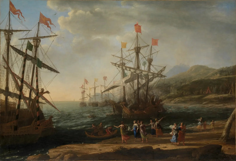 Les Troyennes brenner sin flåte - Claude Lorrain
