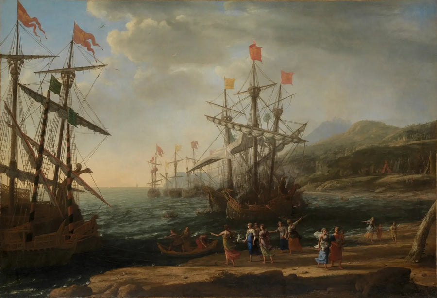 Les Troyennes brenner sin flåte - Claude Lorrain