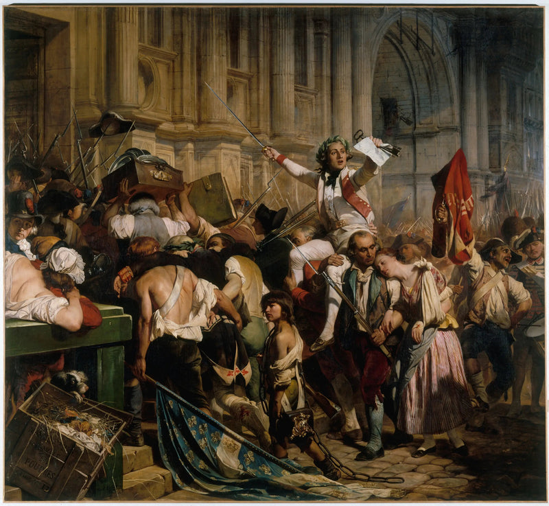 Vinnerne av Bastille foran rådhuset, 14. juli 1789 - Paul Delaroche

Source:
Les Vainqueurs de la Bastille devant l'Hôtel de Ville, le 14 juillet 1789 - Paul Delaroche