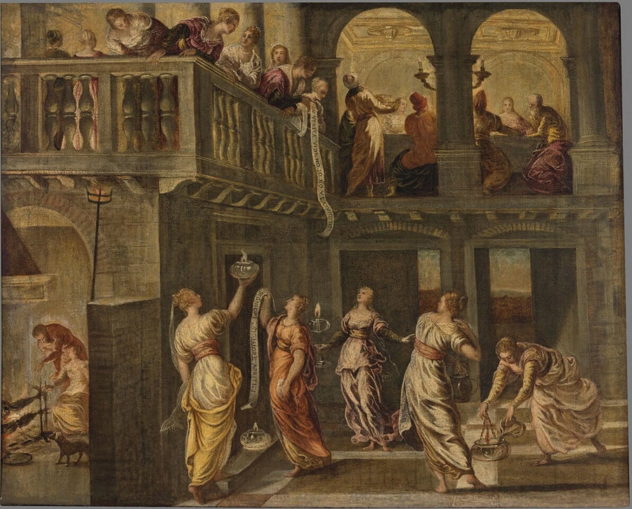 De vise jomfruene og de ville jomfruene - Jacopo Tintoretto