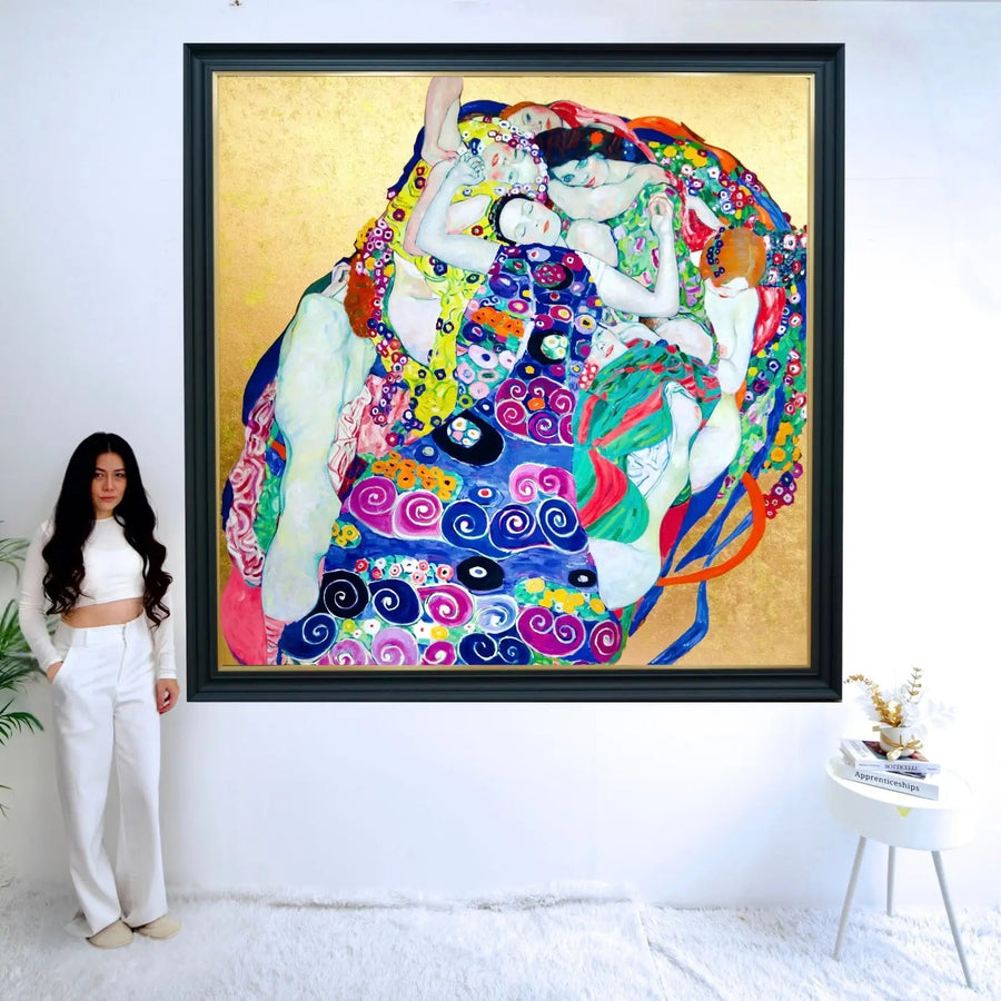 Jomfruene – Et Nytt Tolkning av Gustav Klimt av Master Apollon | 200 x 200 cm