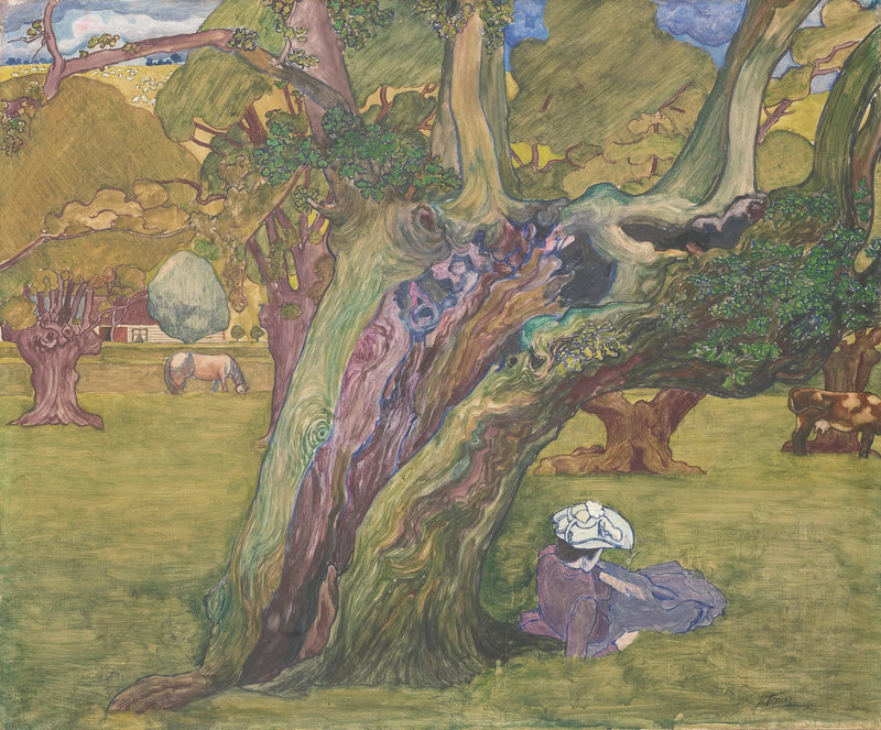 De gamle eiketrærne i Surrey - Jan Toorop