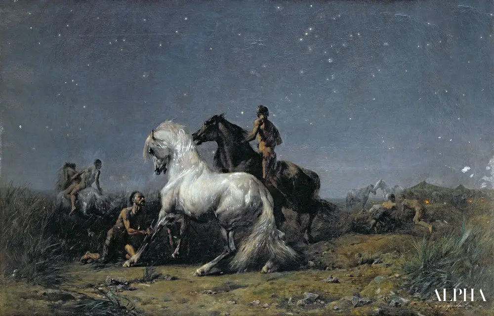 Les voleurs de chevaux - Eugène Delacroix - Reproductions de tableaux et peintures haut de gamme