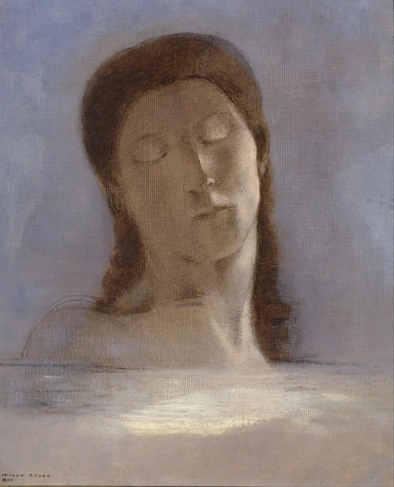 Lukkede øyne - Odilon Redon