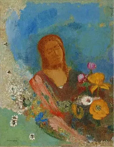 Lukkede øyne - Odilon Redon