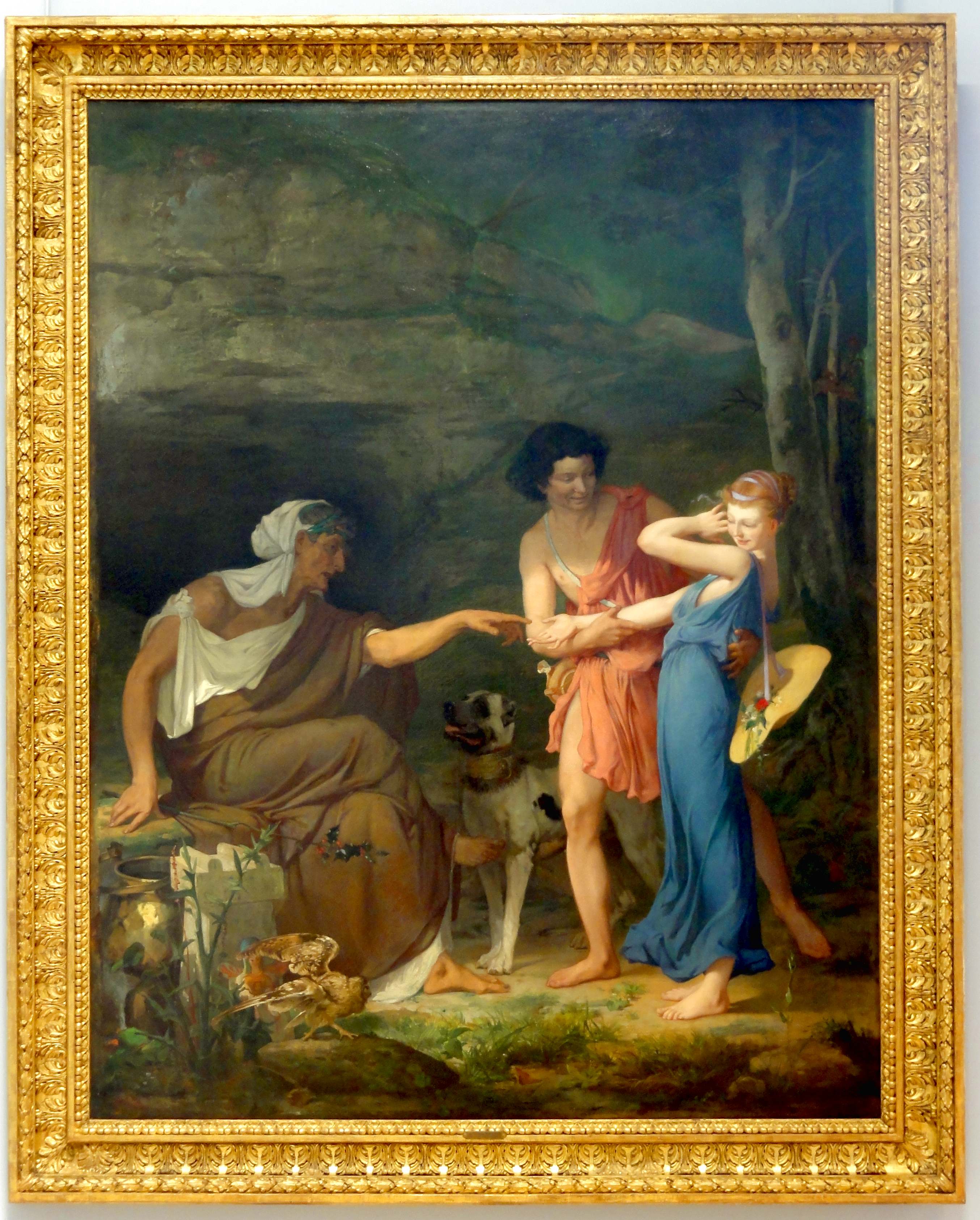 Leucothoé et Anaxandre ou la diseuse de bonne aventure - Luc-Olivier Merson image 1 copie peinte à la main à l’huile