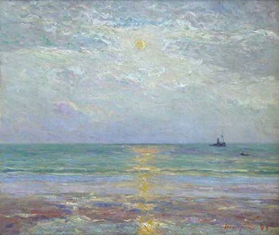 Måneoppgang ved skumring - Maxime Maufra