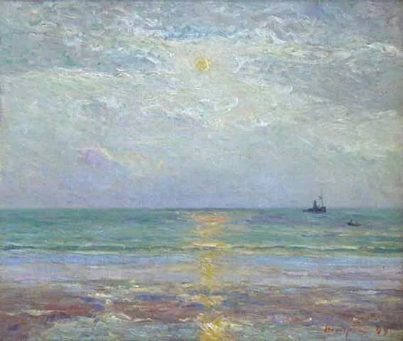 Måneoppgang ved skumring - Maxime Maufra