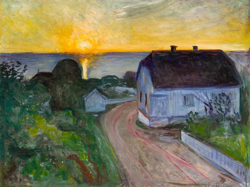 Soloppgang i Åsgårdstrand - Edvard Munch