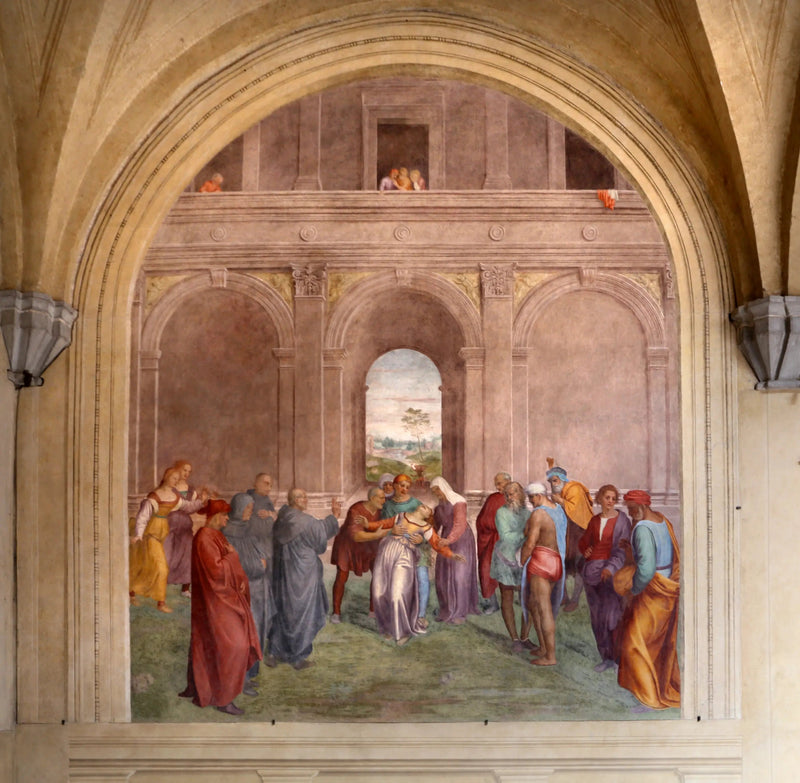 Frelse av kvinnen besatt av djevelen - Andrea del Sarto