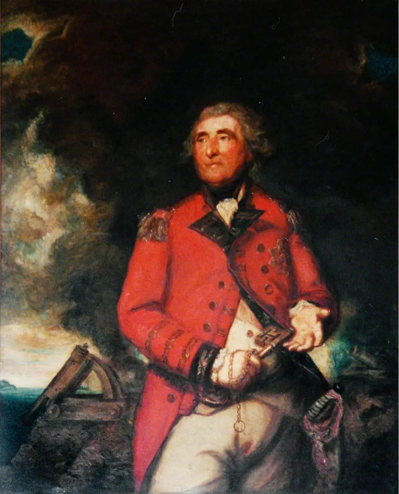 Lieutenant-general George Augustus Eliott (1717–1790), 1. baron Heathfield, general og forsvarer av Gibraltar, guvernør av Gibraltar (1777–1790) - Joshua Reynolds
