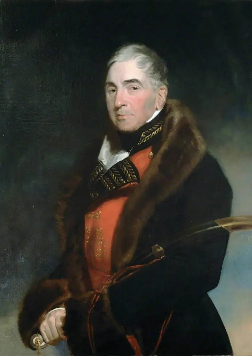 Lieutenant-general (senere general) Thomas Graham (1748–1843), baron Lynedoch, iført en pelsforet frakk over generaluniformen - Thomas Lawrence